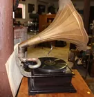 Edison phonograph with horn