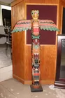 Wood totem pole