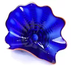 Dale Chihuly Style Signed Cobalt Blue Art Glass