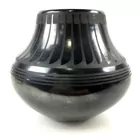 Maria Santana San Ildefonso Blackware Vase Pot