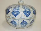 CHINESE BLUE PORCELAIN COVERED DISH