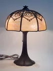 SLAG GLASS FILIGREE LAMP