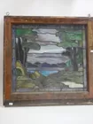 PAIR OF STAIN GLASS WINDOWS