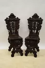 HEAVILY CARVED PUB CHAIRS
