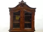 WALNUT TWO DOOR CARVED WALL CABINET