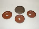STERLING AND BRONZE SILVER CREST ASH TRAY SET
