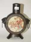 METAL AND GLASS DECANTER