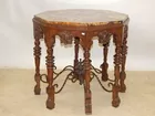EIGHT LEGGED OCTAGON MARBLE TOP TABLE