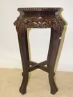CARVED MARBLE TOP PEDISTAL