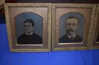 3 Large Painted tin types