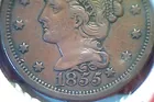 32) Slanted 5's 1855 Lg. Cent