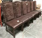 (6) Rustic Tuscan Style Dining Chairs