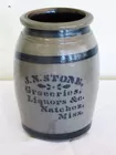 Natchez, Miss. stoneware merchant crock