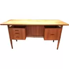 Mid Century Modern Executive Teak Floating Desk
