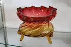 Amberina Footed Vase