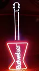 Budweiser Guitar Shaped Neon Sign 