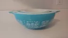 Pyrex Butterprint Turquoise & White Mixing Set