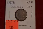 130) 1883 Hawaii 10 cent