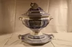 Ailanthus Blue & White Tureen & Underplate