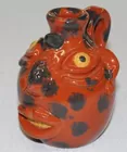 J Seagreaves Folk Art Redware Face Jug