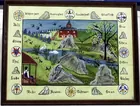 Folk Art Watercolor, Farm Scene