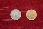 95) 1854 & 57 $1. Gold Coins