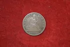 138) 1874 Seated Half. VG-F