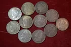 157) 11 Silver Dollars