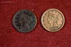 38) 1854 & 1855 1/2c.