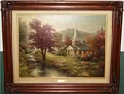 Thomas Kincade Oil Painting Framed, Streams of Liv