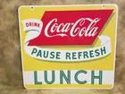 Large Coca Cola Pause, Refresh Double Sided Enam