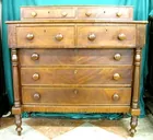 1830s Chest with Carved Leaf Apron