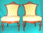 Finely Carved Victorian Parlor Chairs