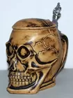 German figural Skull stein 