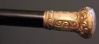 Gold tipped walking stick