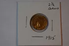 76) 1915 $2&1/2 Gold Indian