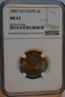 96) 1883 N.C. Nickel, NGC MS-63