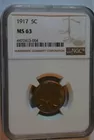 97) 1917 Buffalo, 5c, NGC MS-63