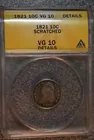 107) 1821 Bust Dime. VG-10