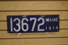 1914 Maine porc. license plate