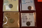 114-117) 3c. Silver, 1865F,60XF,64XF &1871PR.
