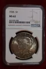 240) 1935 Peace Dollar, NGC MS-62