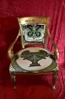 Gold arm chair