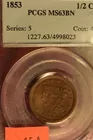 16A) 1853 Half Cent