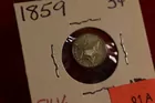 81A) 1859 3c. Silver