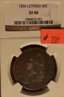 208) 1836 Bust Half