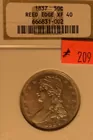 209) 50c w/reeded edge