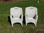 Pair wicker chairs