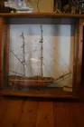 Ship model in display case