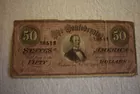 39) $50. Confederate note